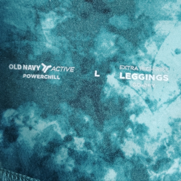 Old Navy Active Powerchill Leggings Tie Dye Extra High Rise Go Dry Sz-L - Picture 6 of 6